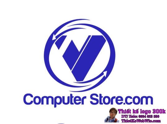 Thiết kế logo kinh doanh máy tính Computer Store V