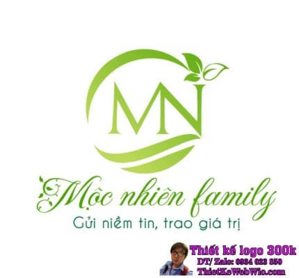 Thiết kế logo kinh doanh sản phẩm tự nhiên Mộc Nhiên Family