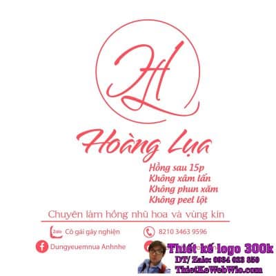 Thiết kế logo làm đẹp HL Hồng Lụa