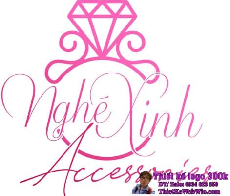 Thiết kế logo làm đẹp NGHÉ XINH ACCESSORIES