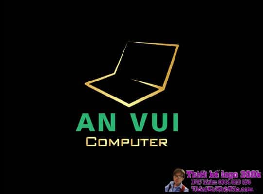 Thiết kế logo laptop Vi tính An Vui