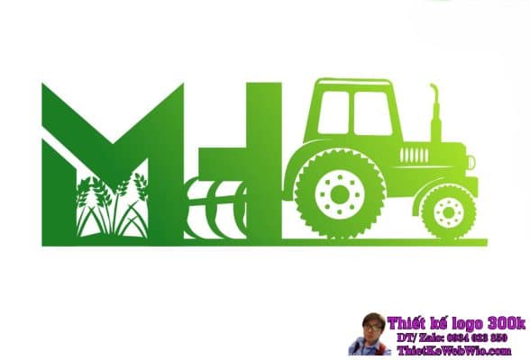 Thiết kế logo máy móc nông nghiệp MH Hợp Lực Cảng Việt