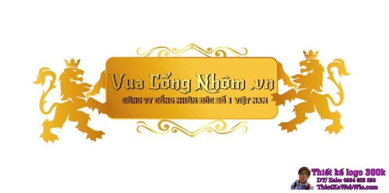 Thiết kế logo nhôm đúc Vua Cổng Nhôm