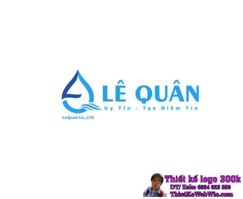 Thiết kế logo nước sạch Lê Quân