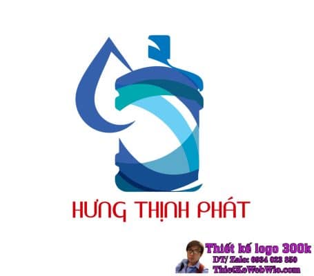 Thiết kế logo nước uống đóng chai HƯNG THỊNH PHÁT