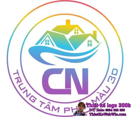 Thiết kế logo phối màu sơn nhà 3D CN