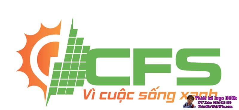 Thiết kế logo pin năng lượng mặt trời CFS