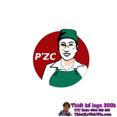 Thiết kế logo pizza P’zC