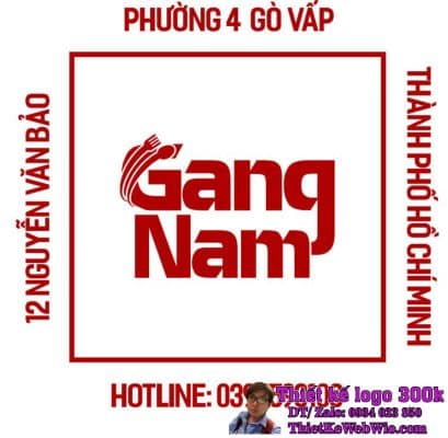 Thiết kế logo quán ăn GangNam