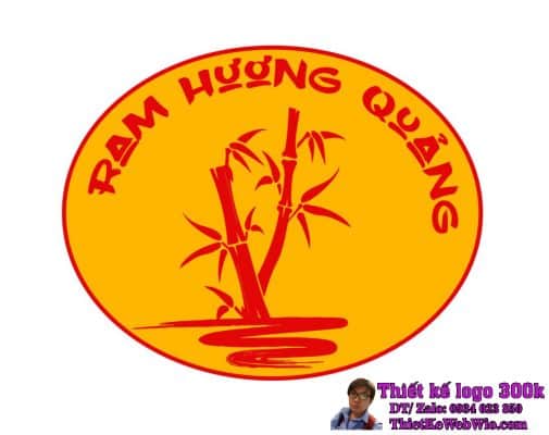 Thiết kế logo quán ăn RAM HƯƠNG QUẢNG