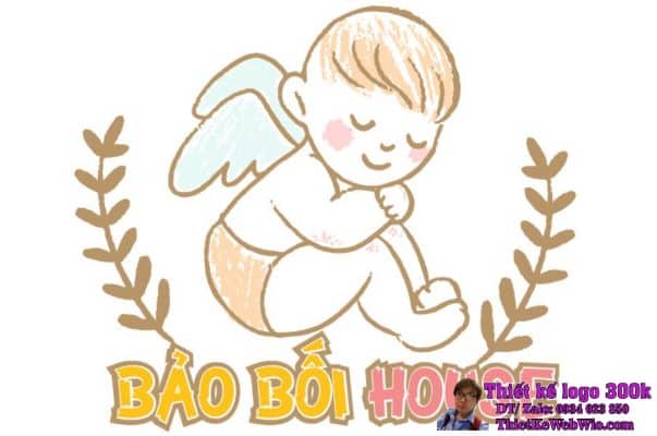Thiết kế logo quần áo trẻ em Bảo Bối House