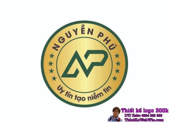Thiết kế logo quán cà phê NP Nguyễn Phú