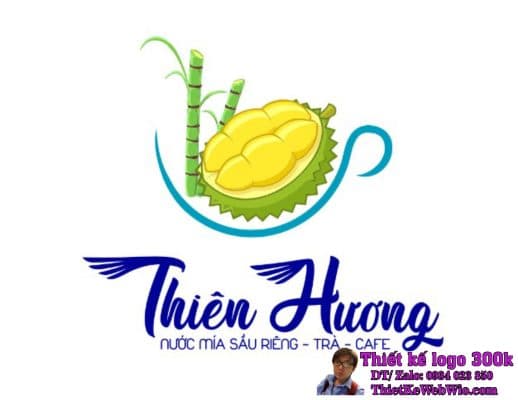 Thiết kế logo quán nước Thiên Hương