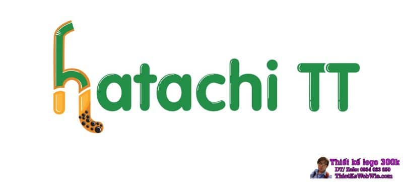 Thiết kế logo quán trà sữa Hatachi