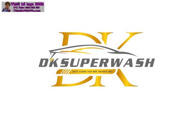 Thiết kế logo rửa xe DK SUPERWASH