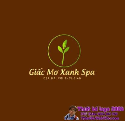 Thiết kế logo spa - gội đầu dưỡng sinh GIẤC MƠ XANH SPA