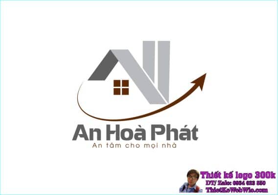 Thiết kế logo sửa chữa và chống thấm nhà nhanh An Hòa Phát