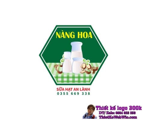 Thiết kế logo sữa hạt Nutmilk