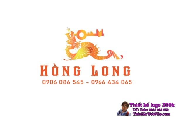 Thiết kế logo sửa khóa Hồng Long
