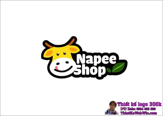 Thiết kế logo sữa và thực phẩm nhập khẩu Napee Shop