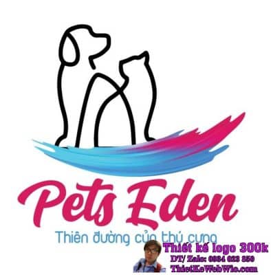 Thiết kế logo thú cưng Pets Eden