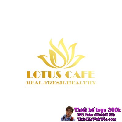 Thiết kế logo thức ăn nhanh cho Lotus Cafe