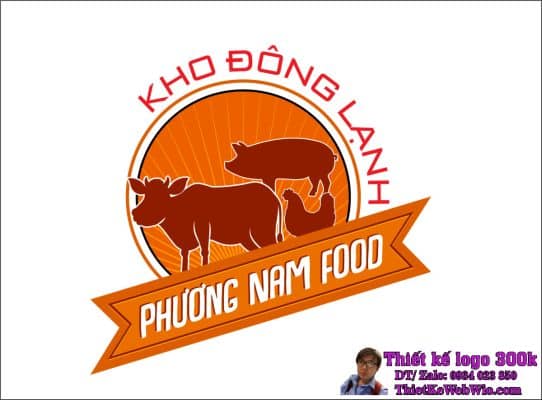 Thiết kế logo thực phẩm đông lạnh Phương Nam Food
