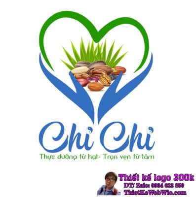 Thiết kế logo thực phẩm từ hạt MIXED NUTS MILK