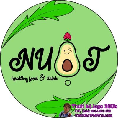 Thiết kế logo thực phẩm và đồ uống healthy NUỘT