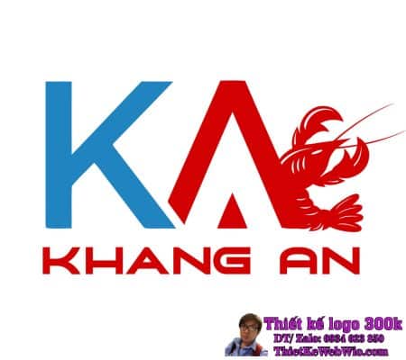 Thiết kế logo thủy hải sản KA Khang An