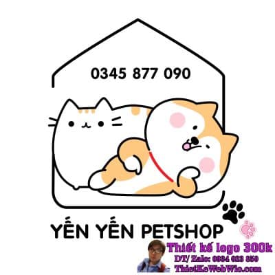 Thiết kế logo tiệm thú cưng Yến Yến Petshop