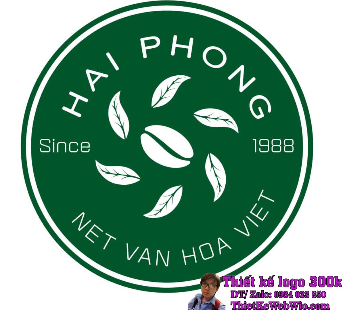 Thiết kế logo trà cà phê HẢI PHONG, GIÁ RẺ 300K ĐẸP CHUYÊN NGHIỆP - WIO