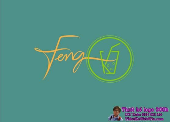 Thiết kế logo trà sữa Feng