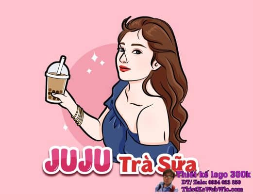 Thiết kế logo trà sữa JUJU