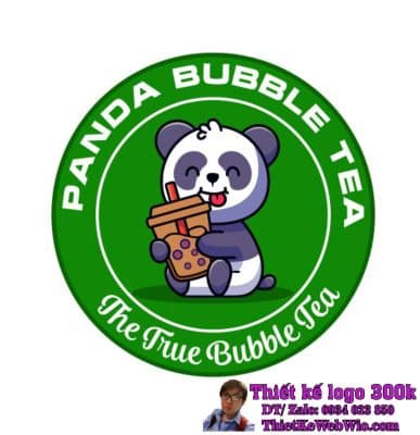 Thiết kế logo trà sữa Panda Bubble Tea