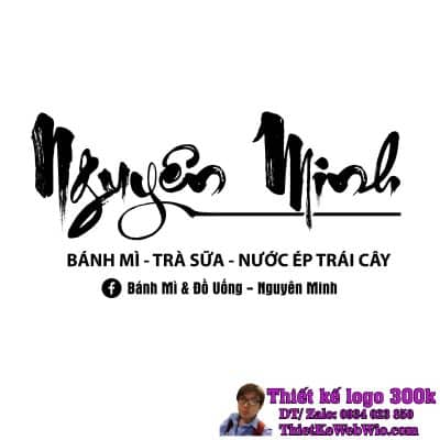 Thiết kế logo trà sữa nước ép Nguyên Minh