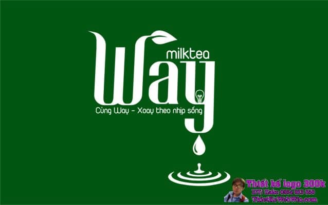 Thiết kế logo trà sữa và ăn vặt Way Milktea