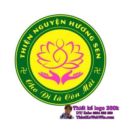 Thiết kế logo từ thiện Thiện Nguyện Hương Sen