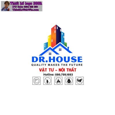Thiết kế logo tư vấn thiết kế và thi công nội, ngoại thất Dr.House