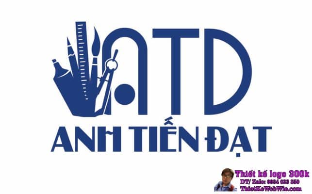Thiết kế logo văn phòng phẩm ATD Anh Tiến Đạt