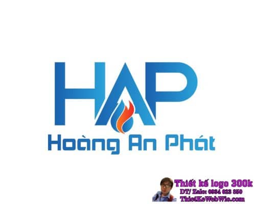 Thiết kế logo xăng dầu HAP (Hoàng An Phát)