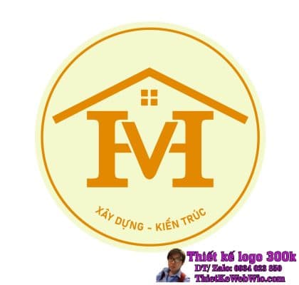 Thiết kế logo xây dựng - kiến trúc Hoàng Vũ