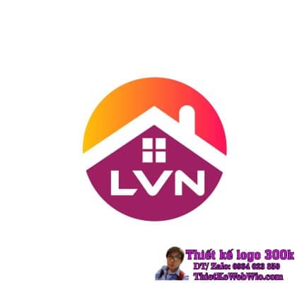 Thiết kế logo xây dựng và nội thất LVN