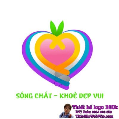 Thiết kế logo y tế SỐNG CHẤT KHOẺ ĐẸP VUI