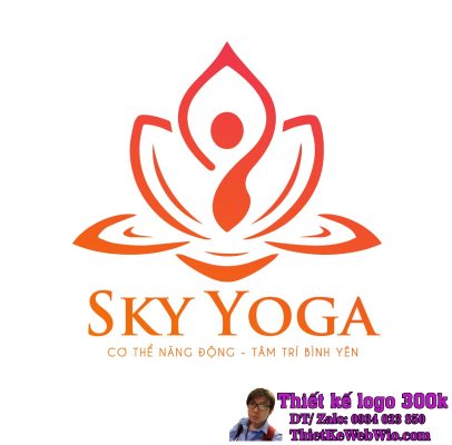 Thiết kế logo yoga Sky
