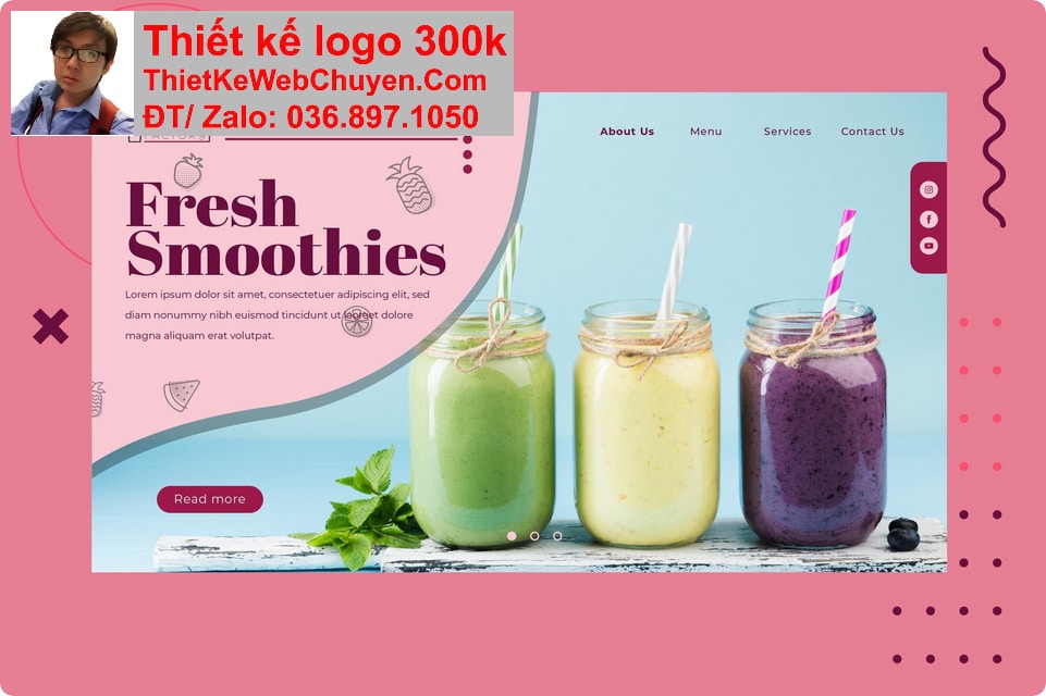 Thiết kế web cửa hàng nước ép sinh tố chuyên nghiệp Thiết kế web cửa hàng nước ép sinh tố chuyên nghiệp