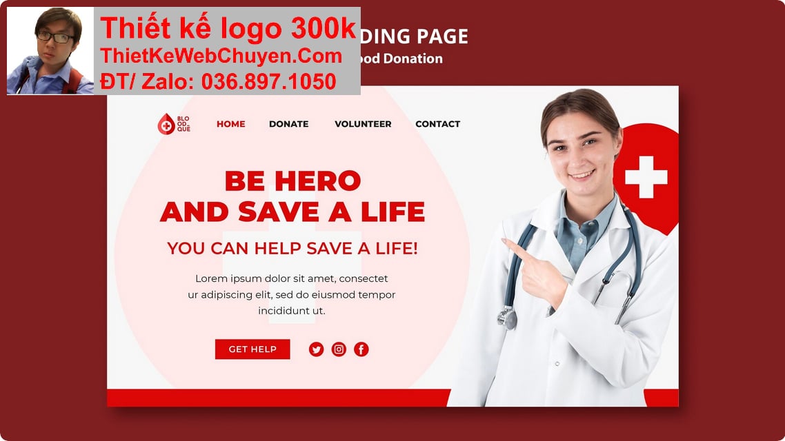 Thiết kế web hội chữ thập đỏ chuyên nghiệp