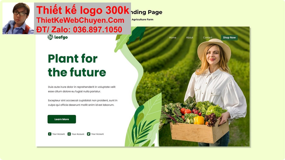 Thiết kế web nông nghiệp hợp tác xã chuyên nghiệp