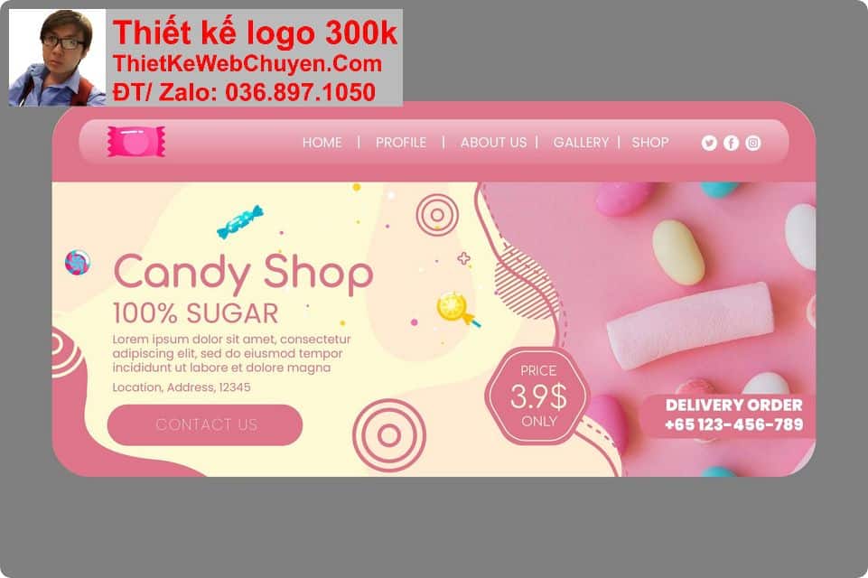 Thiết kế web shop bánh kẹo chuyên nghiệp Thiết kế web shop bánh kẹo chuyên nghiệp