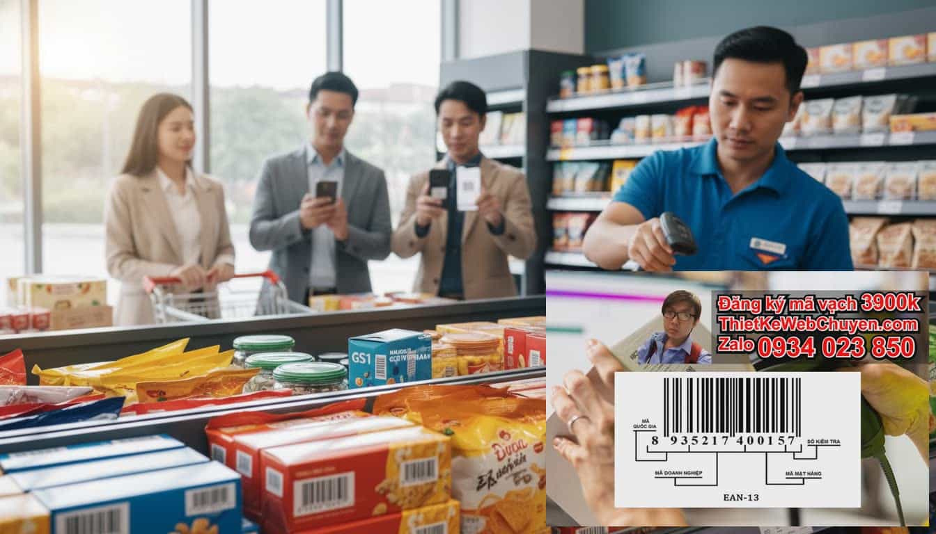 Đăng ký mã vạch cho đồ ăn vặt đóng gói có bắt buộc không?